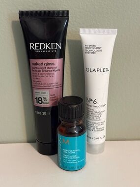 Luxury Hair Oil & Shine Bundle: Olaplex, Redken, Moroccanoil